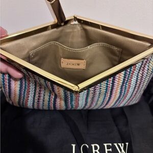 J. Crew Striped Multicolor Clutch